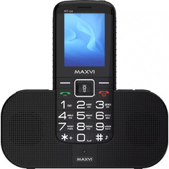 Кнопочный телефон Maxvi RT-04 с док-станцией (черный)