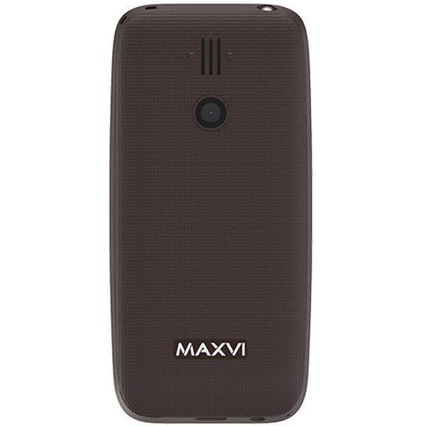 Кнопочный телефон Maxvi B110 + ЗУ WC-112 (коричневый)