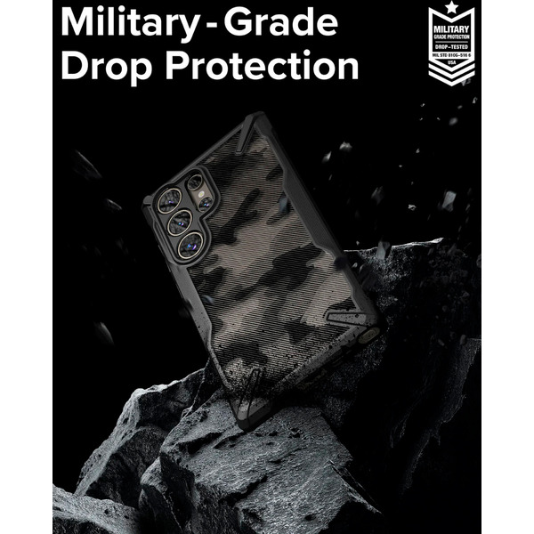 Чехол Ringke FUSION X для Galaxy S24 Ultra CAMO BLACK