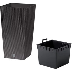 Кашпо Prosperplast Rato Square DRTS325-440U (умбра)