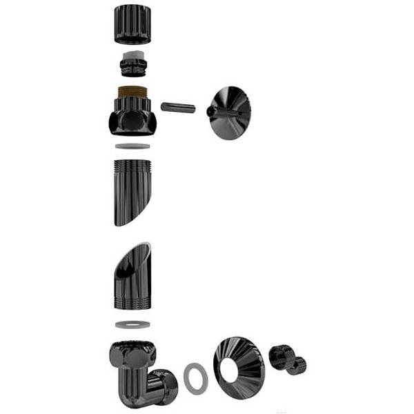 Полотенцесушитель Двин J K3 80x50 (черный матовый)