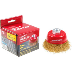 Щетка для шлифмашины WORTEX чашка медная гофрированная 75 мм (WCBC075CA011)