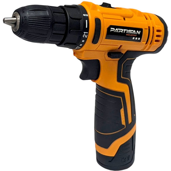 Дрель-шуруповерт Partisan AD-12A (2 АКБ, кейс)