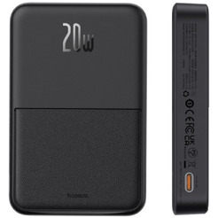 Внешний аккумулятор Baseus MagPro Magnetic Bracket Wireless Fast-Charging Power Bank 20W 5000mAh (черный)