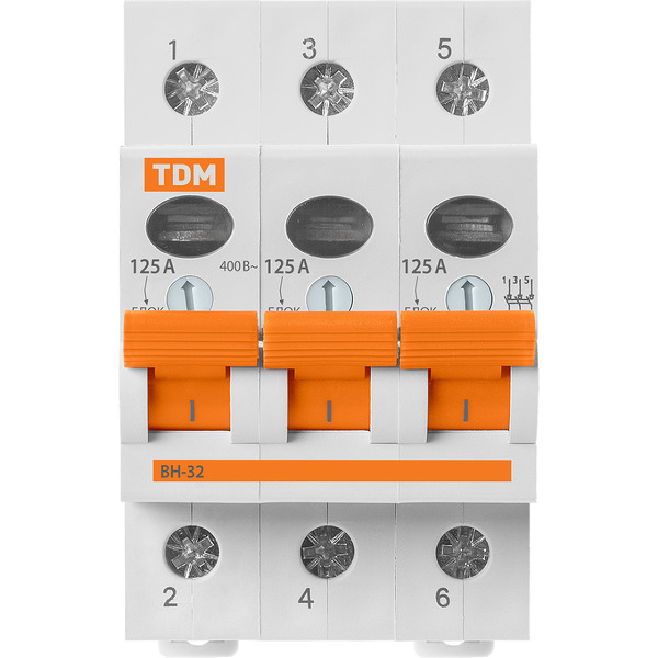 Выключатель нагрузки (мини-рубильник) TDM ВН 32 3Р 125А SQ0211-0030
