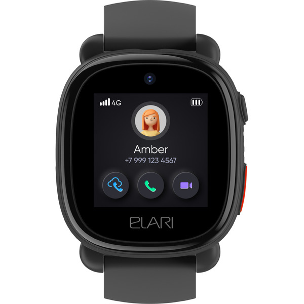 Часы-телефон Elari KidPhone 4G Lite (KP-4G L) черный