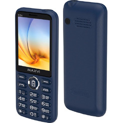 Мобильный телефон Maxvi K15c + ЗУ WC-112 (синий)
