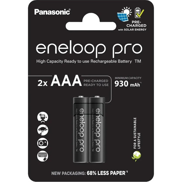 Аккумулятор Panasonic Eneloop Pro AAA BK-4HCDE/2CP (2 шт)