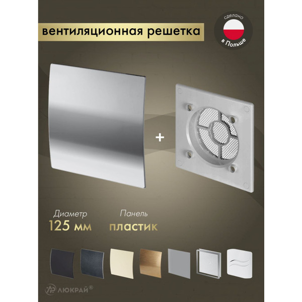 Решетка с панелью Awenta RWO125sz-PEH125