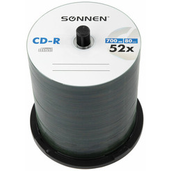 Комплект дисков CD-R Sonnen 700Mb 52x 100шт (513533)