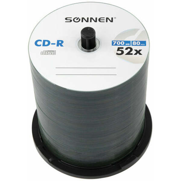 Комплект дисков CD-R Sonnen 700Mb 52x 100шт (513533)