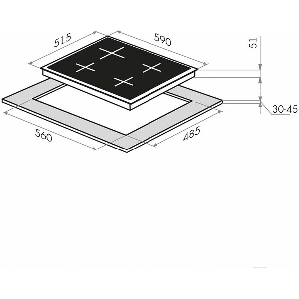 Газовая варочная панель MAUNFELD EGHE.64.43CB/G