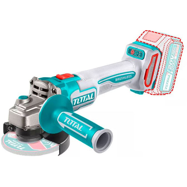 Угловая шлифмашина Total TAGLI211156 (без АКБ и ЗУ)