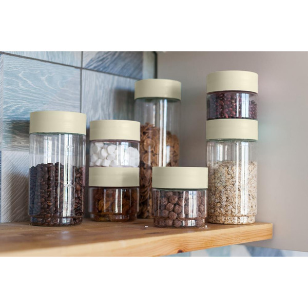 Комплект емкостей для сыпучих продуктов IDILAND Asti 221103125/01 (светло-бежевый)