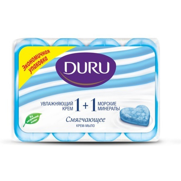 Крем-мыло Duru 1+1 Увлажняющий крем и морские минералы 4x80 г