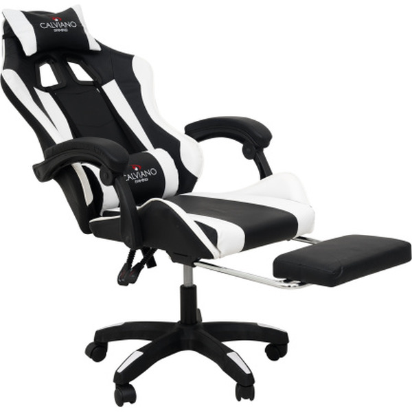 Игровое кресло Calviano 1583 (черный/белый)