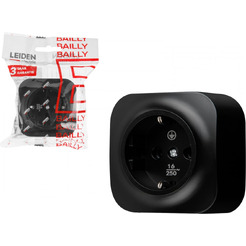 Розетка Leiden Electric Bailly 806014 (черный)