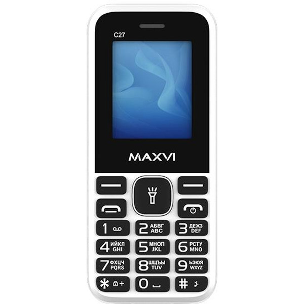 Мобильный телефон MAXVI C27+ ЗУ WC-112 (белый)