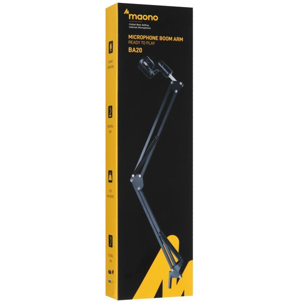 Настольный кронштейн-стойка(пантограф) для микрофона Maono BA20 (черный)