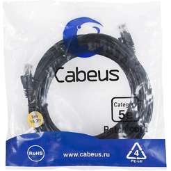 Кабель Cabeus PC-UTP-RJ45-CAT.5E-5M-BK