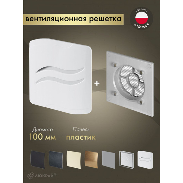 Решетка с панелью Awenta RWO100sz-PSB100