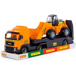 Автомобиль-трейлер + трактор-погрузчик Полесье 58423