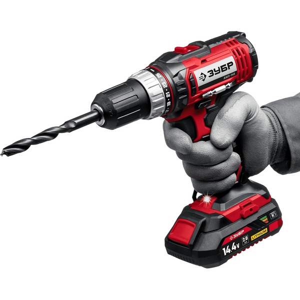 Дрель-шуруповерт Зубр Мастер ДШЛ-145-21 (с 1-м АКБ, кейс)