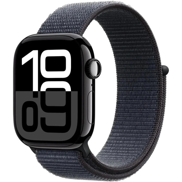 Смарт-часы Apple Watch Series 10 GPS 42mm Jet Black Case Ink Sport Loop A2997 (MWWG3LW/A)