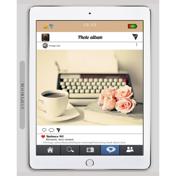 Тетрадь ПРОФ-ПРЕСС 48 л Планшеты, клетка, мелов. обл., лен 48-2937