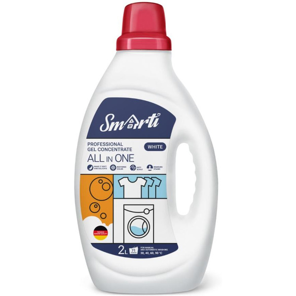 Гель-концентрат для стирки Smarti ALL IN ONE (Для белого, 2л. 71 стирка)