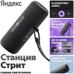 Портативная Умная колонка Яндекс.Станция Стрит YNDX-00030BLK (черный)