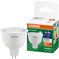 Лампа светодиодная OSRAM Value MR16 10W 4000K GU5.3