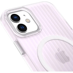 Задняя накладка CASE Translucent Strip Apple iPhone 12 / 12 Pro (белый)