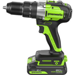 Ударная дрель-шуруповерт Greenworks GD24DD60 3704107CUC