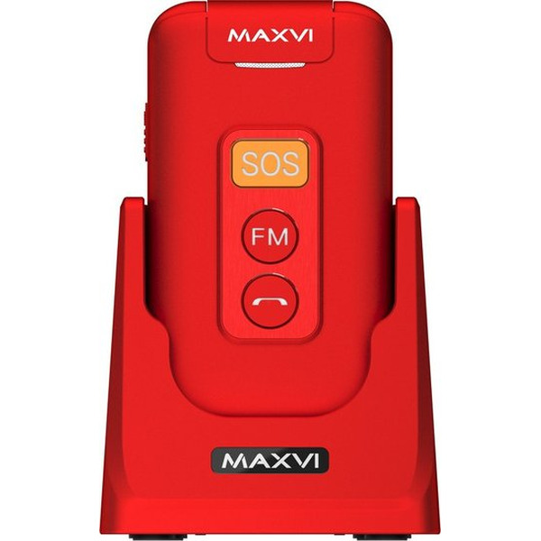 Кнопочный телефон Maxvi E5 up (красный)