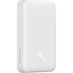 Внешний аккумулятор Baseus Magnetic Mini Wireless Fast Charge Power Bank 10000mAh 20W (белый)