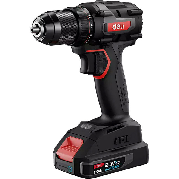 Аккумуляторная дрель-шуруповерт DELI DE-CZ20-1D2