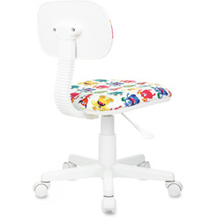 Кресло Бюрократ CH-W201NX (белый монстры/пластик белый)