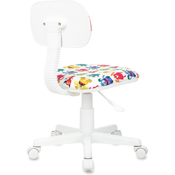 Кресло Бюрократ CH-W201NX (белый монстры/пластик белый)