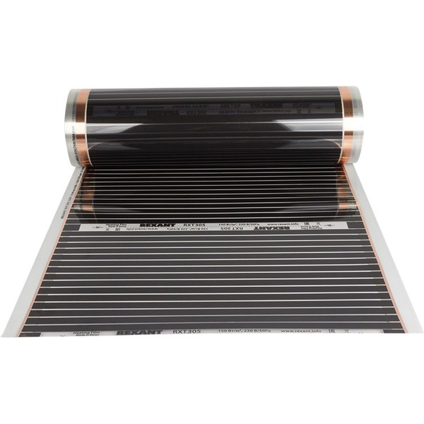 Пленочный теплый пол Rexant Optima 150 1м², 0,5х2м, 150Вт 51-0501-7