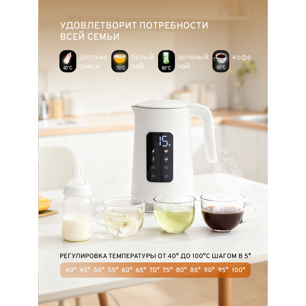 Электрочайник EASY HHB8726DP-W