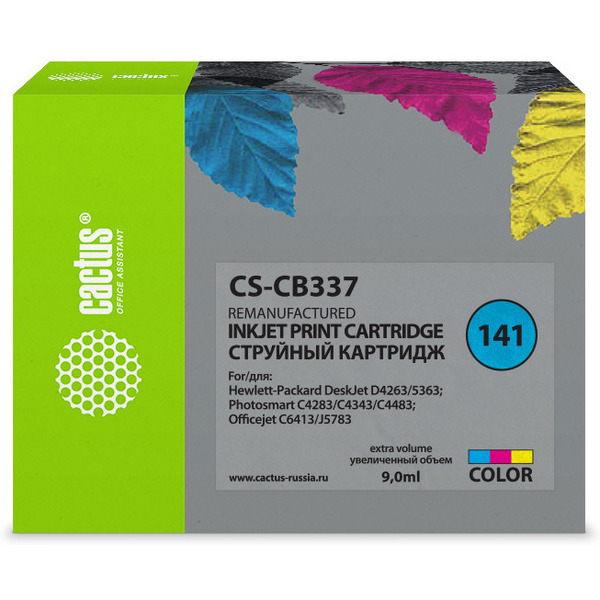 Картридж струйный Cactus CS-CB337 №141 (многоцветный)