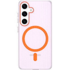 Задняя накладка CASE Translucent Strip Samsung Galaxy S24, прозрачно-оранжевый