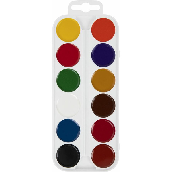 Краски акварельные медовые ПИФАГОР 192518 ЭНИКИ-БЕНИКИ (12 цветов, картонная коробка европодвес)