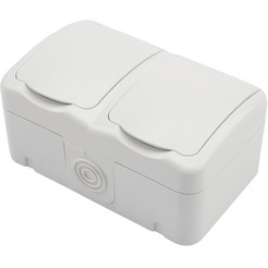 Блок из 2 розеток горизонтальный KRANZ Mini OG KR-78-0606