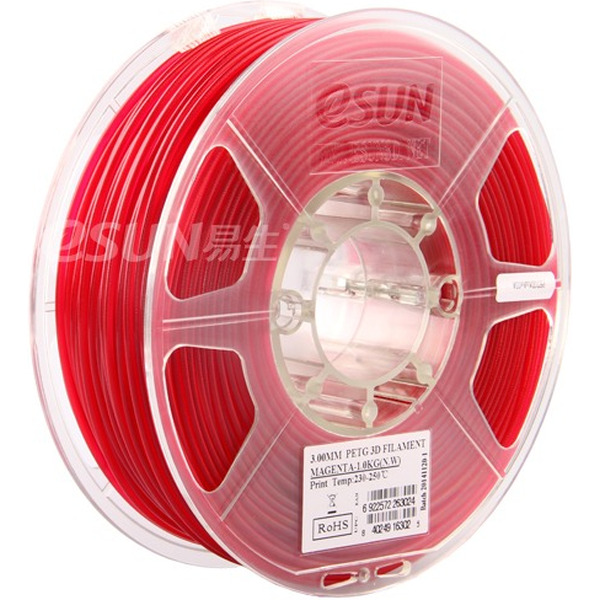 Пластиковая нить ESUN PETG 1,75 мм, 1кг, magenta