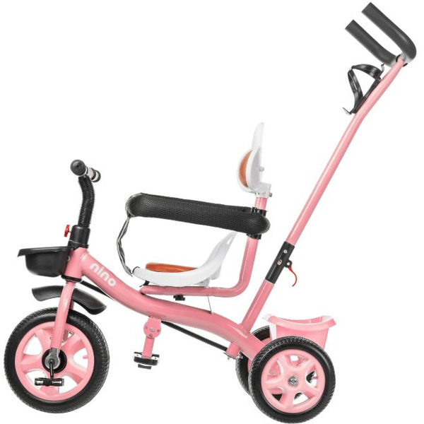 Трехколесный велосипед с ручкой NINO K98 (розовый)
