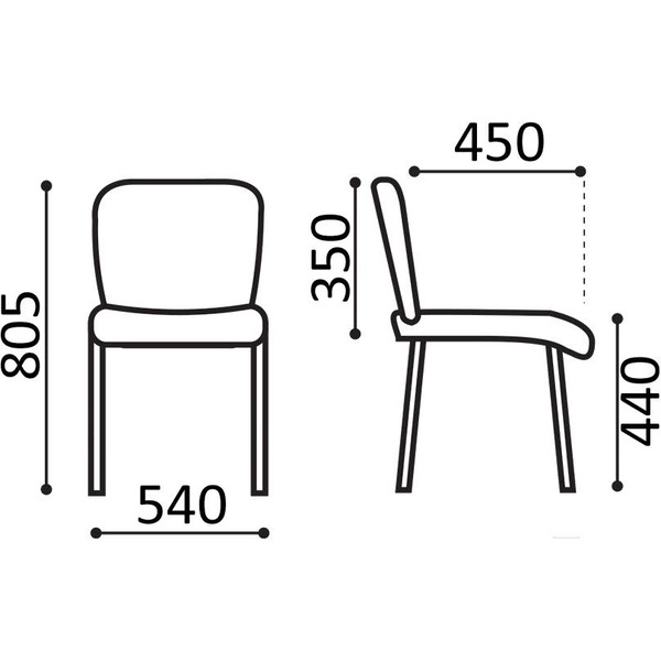 Стул Brabix Iso CF-005 (ткань, синий)