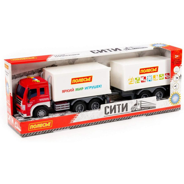 Автомобиль-фургон с прицепом Полесье 93134 Сити