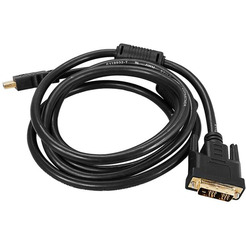 Шнур REXANT 17-6304 (HDMI - DVI-D, 2м, Gold, с фильтрами)